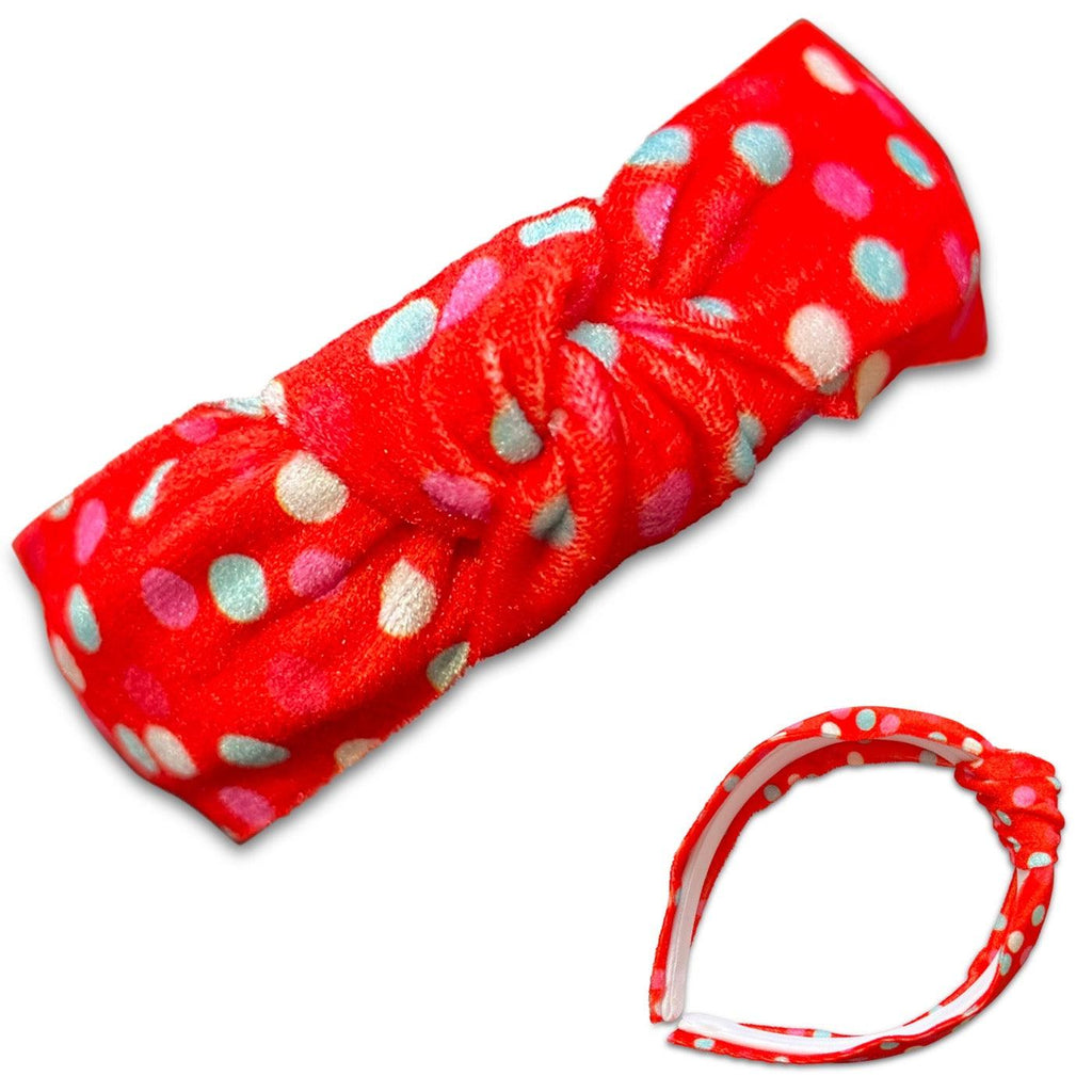 Christmas Knotted Velvet Headbands *NEW!*-no slip velvet hair bows no slip velvethair clips-Moo G Clips