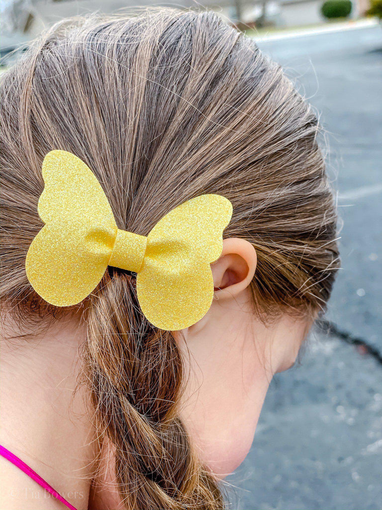 Glitter Butterfly Hair Bows *NEW COLORS ADDED!*-Clearance no slip hair clips-Flower No slip hair clips-Animal no slip hair clips-Star no slip hair clip-heart no slip hair clips-butterfly no slip hair clips-Moo G Clips