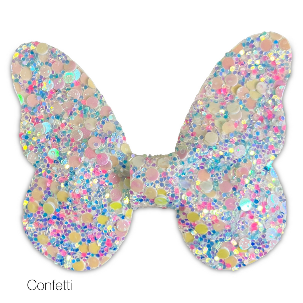 Glitter Butterfly Hair Bows *NEW COLORS ADDED!*-Clearance no slip hair clips-Flower No slip hair clips-Animal no slip hair clips-Star no slip hair clip-heart no slip hair clips-butterfly no slip hair clips-Moo G Clips