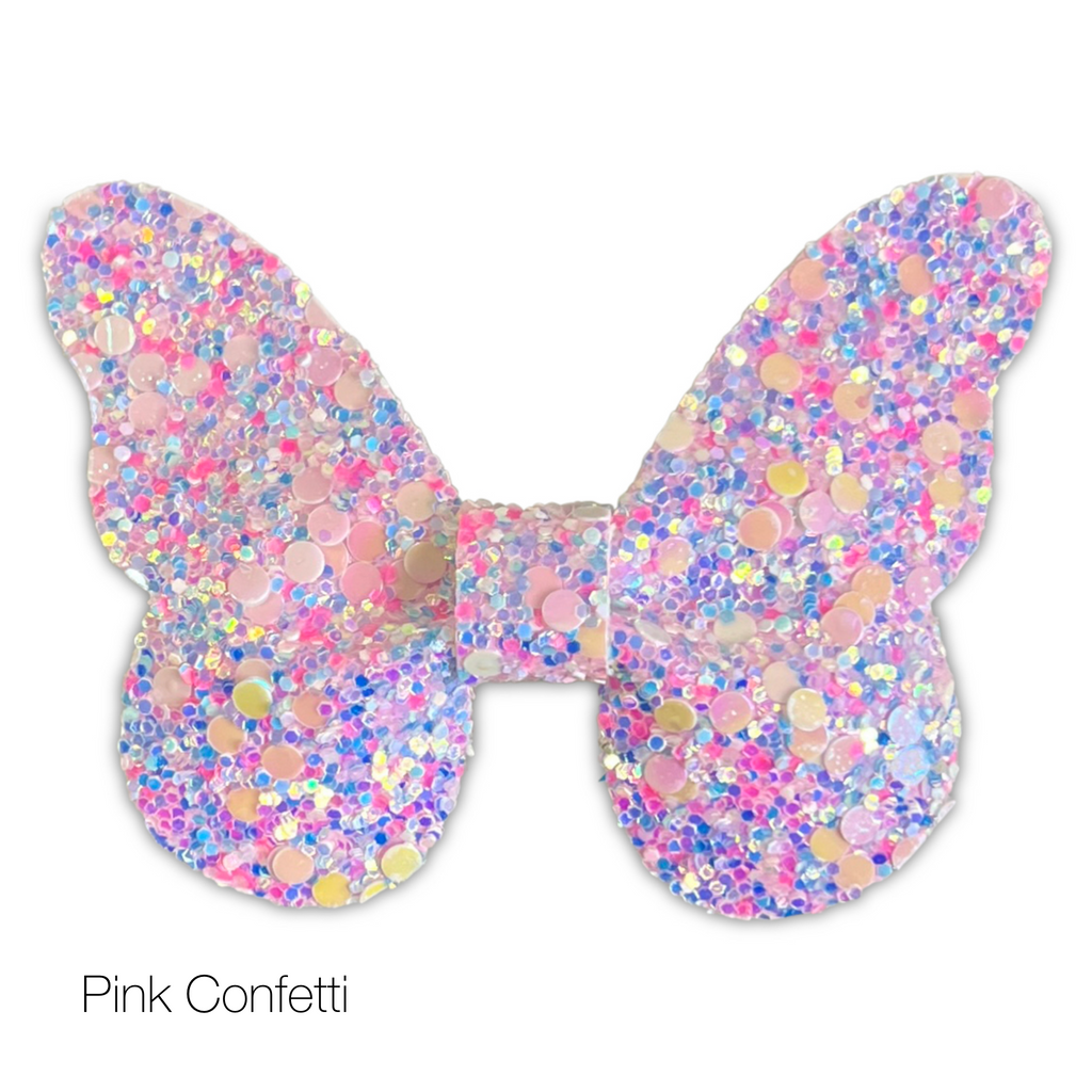 Glitter Butterfly Hair Bows *NEW COLORS ADDED!*-Clearance no slip hair clips-Flower No slip hair clips-Animal no slip hair clips-Star no slip hair clip-heart no slip hair clips-butterfly no slip hair clips-Moo G Clips