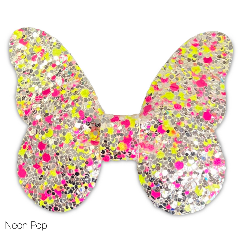 Glitter Butterfly Hair Bows *NEW COLORS ADDED!*-Clearance no slip hair clips-Flower No slip hair clips-Animal no slip hair clips-Star no slip hair clip-heart no slip hair clips-butterfly no slip hair clips-Moo G Clips