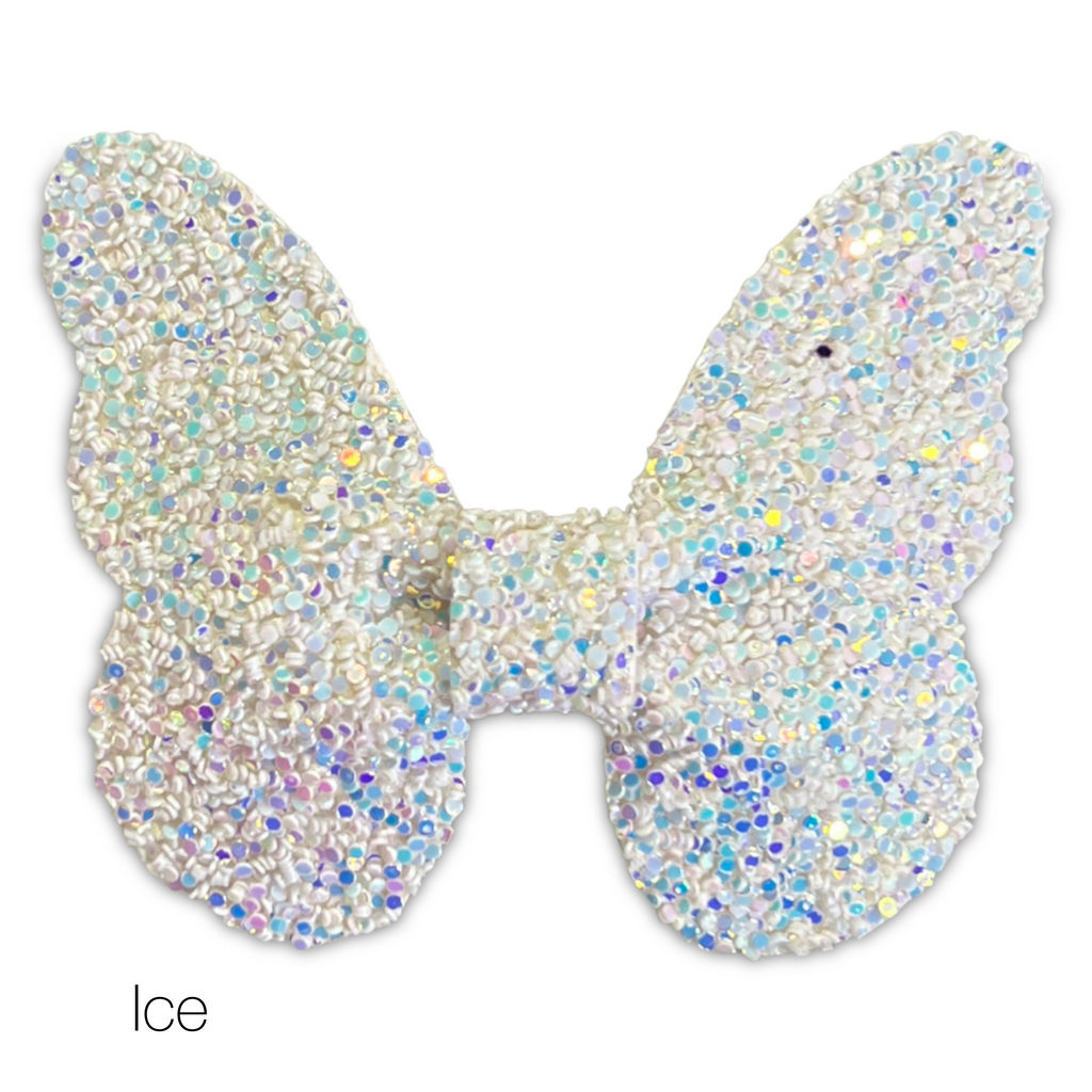 Glitter Butterfly Hair Bows *NEW COLORS ADDED!*-Clearance no slip hair clips-Flower No slip hair clips-Animal no slip hair clips-Star no slip hair clip-heart no slip hair clips-butterfly no slip hair clips-Moo G Clips