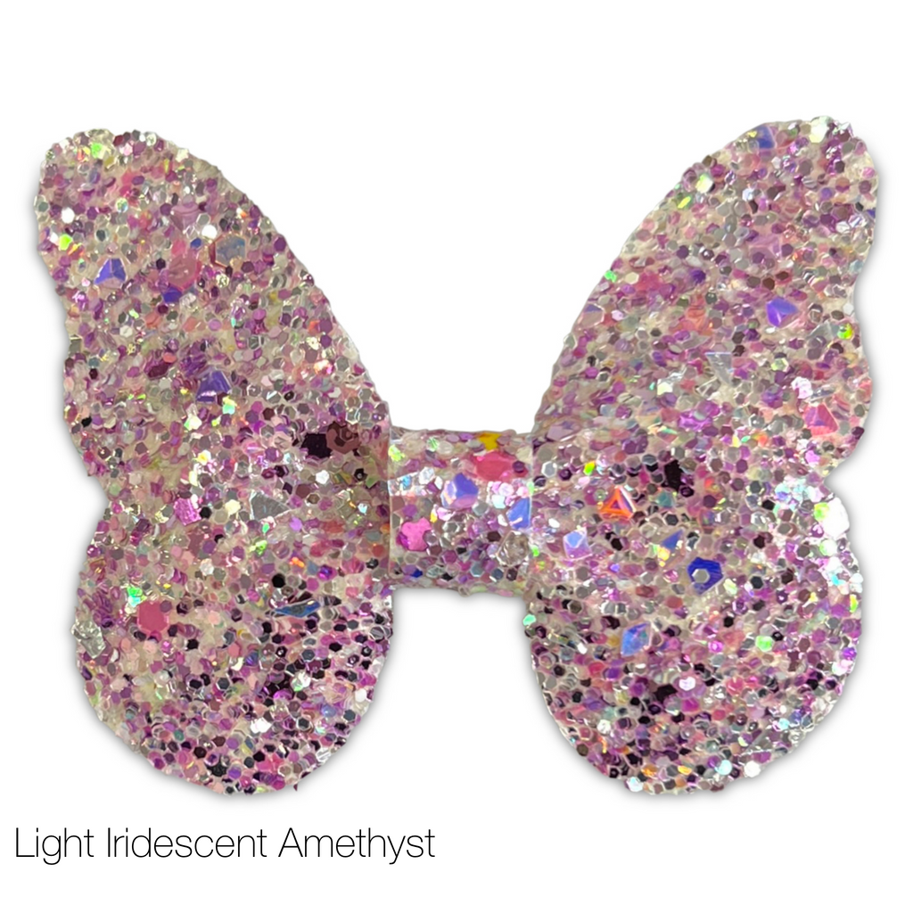 Glitter Butterfly Hair Bows *NEW COLORS ADDED!*-Clearance no slip hair clips-Flower No slip hair clips-Animal no slip hair clips-Star no slip hair clip-heart no slip hair clips-butterfly no slip hair clips-Moo G Clips