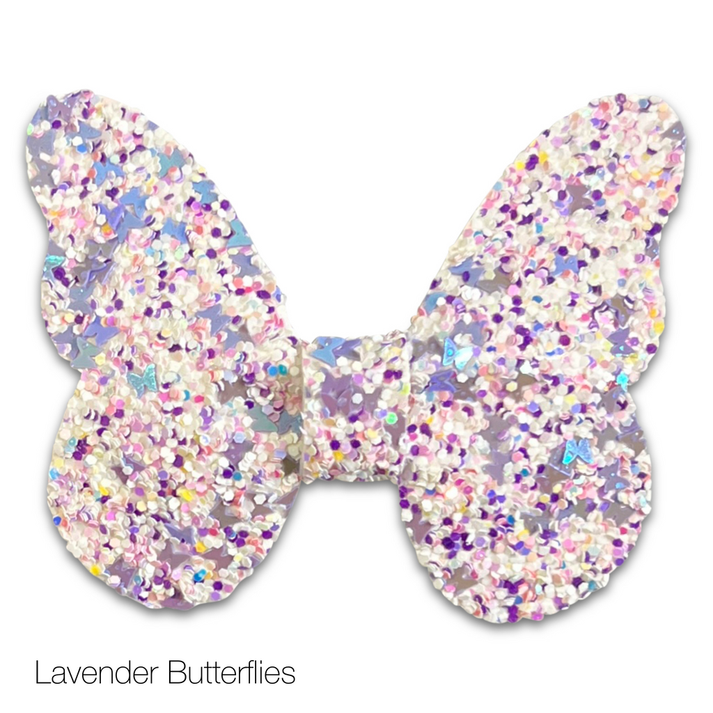 Glitter Butterfly Hair Bows *NEW COLORS ADDED!*-Clearance no slip hair clips-Flower No slip hair clips-Animal no slip hair clips-Star no slip hair clip-heart no slip hair clips-butterfly no slip hair clips-Moo G Clips