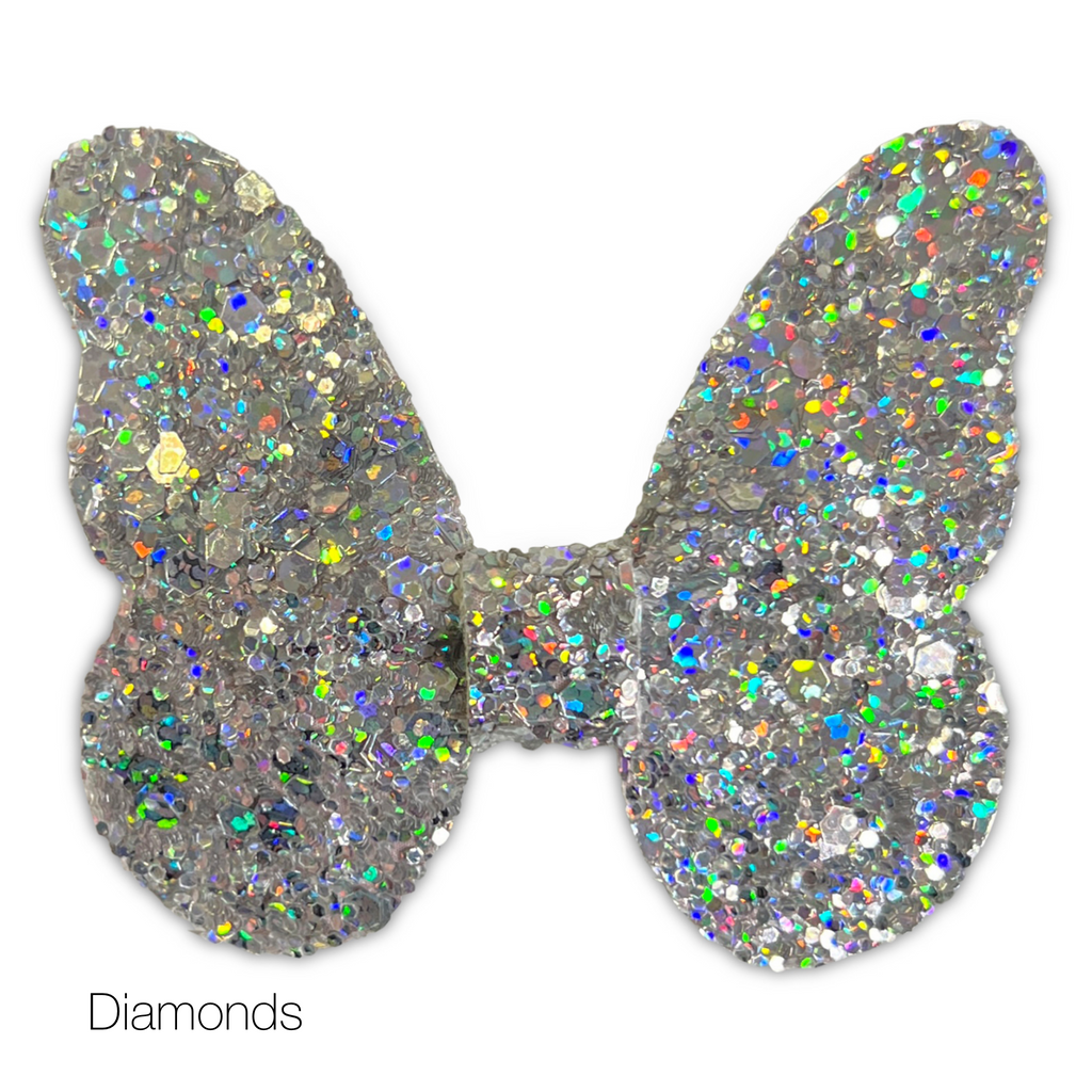 Glitter Butterfly Hair Bows *NEW COLORS ADDED!*-Clearance no slip hair clips-Flower No slip hair clips-Animal no slip hair clips-Star no slip hair clip-heart no slip hair clips-butterfly no slip hair clips-Moo G Clips