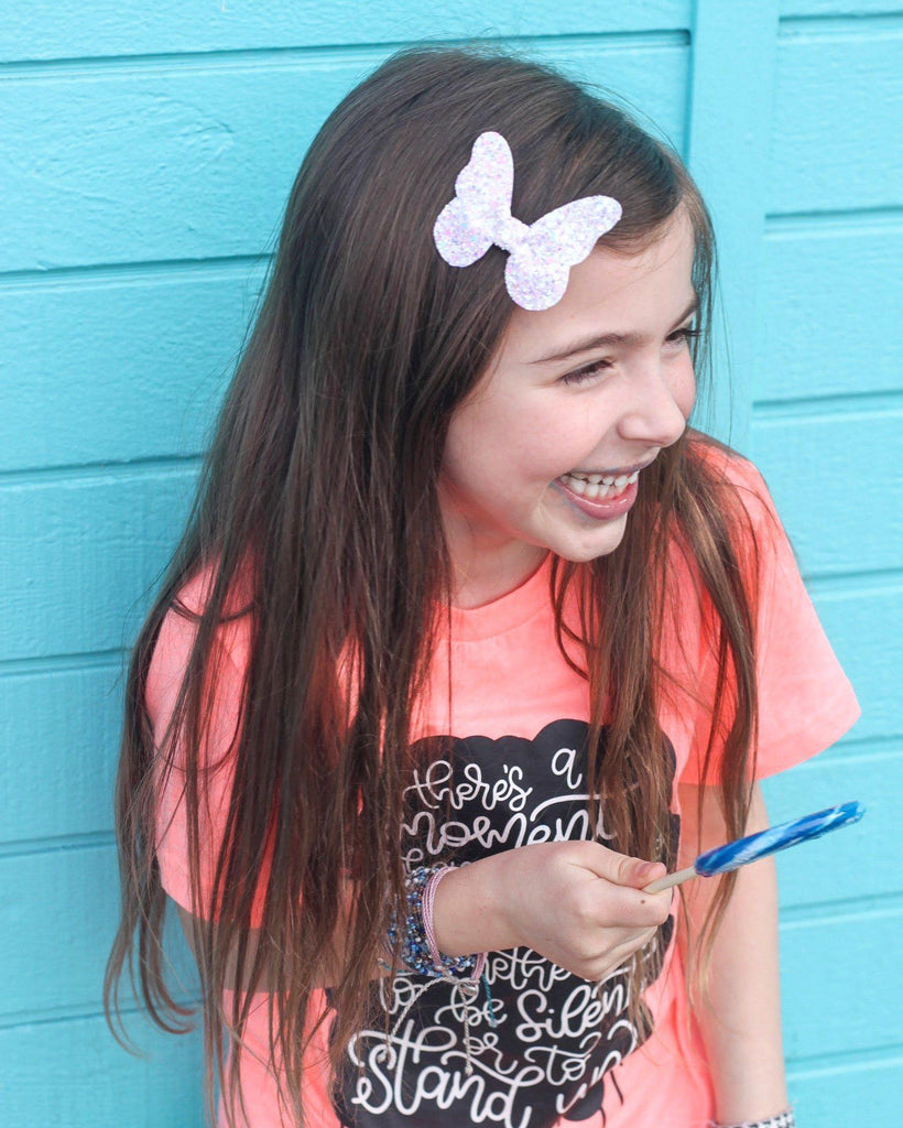 Glitter Butterfly Hair Bows *NEW COLORS ADDED!*-Clearance no slip hair clips-Flower No slip hair clips-Animal no slip hair clips-Star no slip hair clip-heart no slip hair clips-butterfly no slip hair clips-Moo G Clips