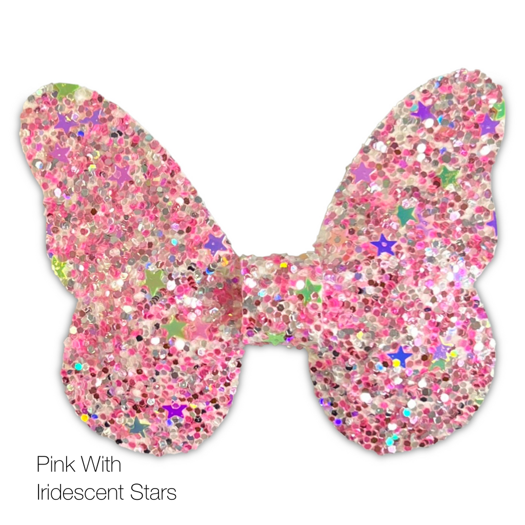 Glitter Butterfly Hair Bows *NEW COLORS ADDED!*-Clearance no slip hair clips-Flower No slip hair clips-Animal no slip hair clips-Star no slip hair clip-heart no slip hair clips-butterfly no slip hair clips-Moo G Clips