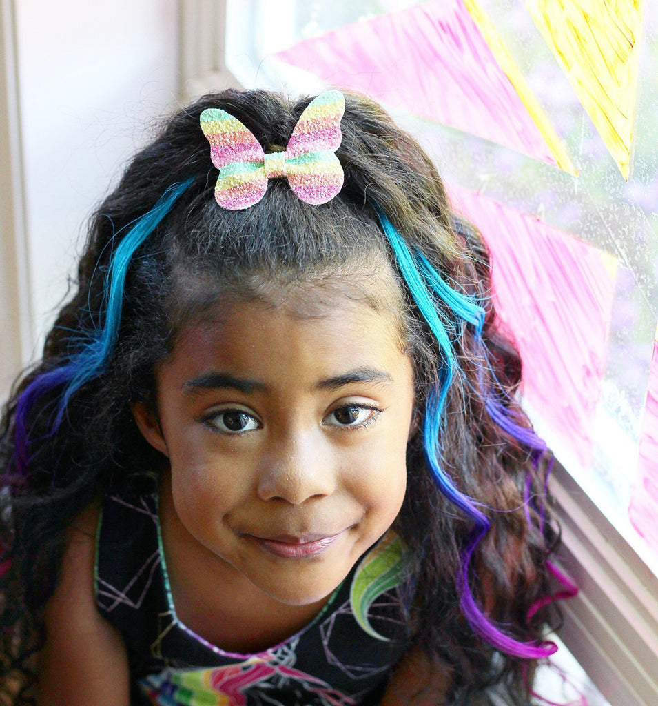 Glitter Butterfly Hair Bows *NEW COLORS ADDED!*-Clearance no slip hair clips-Flower No slip hair clips-Animal no slip hair clips-Star no slip hair clip-heart no slip hair clips-butterfly no slip hair clips-Moo G Clips