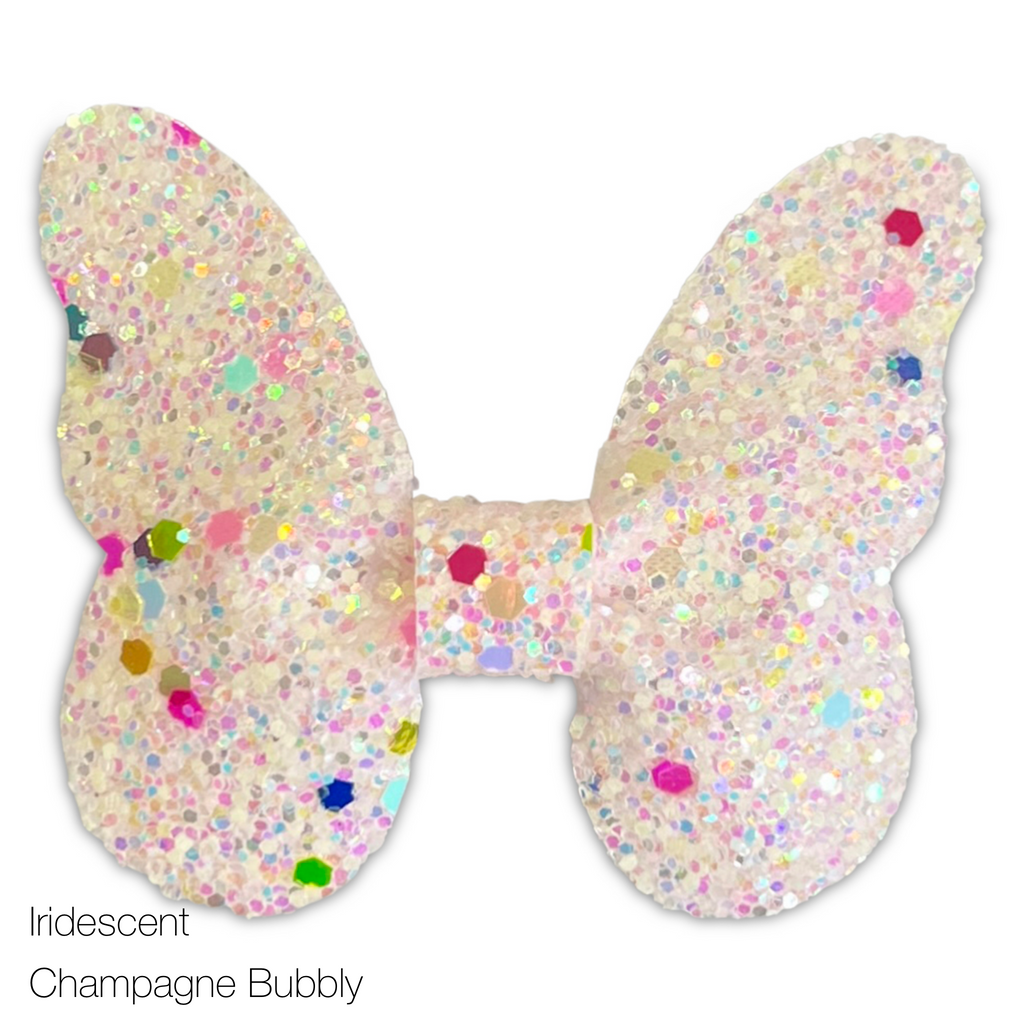 Glitter Butterfly Hair Bows *NEW COLORS ADDED!*-Clearance no slip hair clips-Flower No slip hair clips-Animal no slip hair clips-Star no slip hair clip-heart no slip hair clips-butterfly no slip hair clips-Moo G Clips