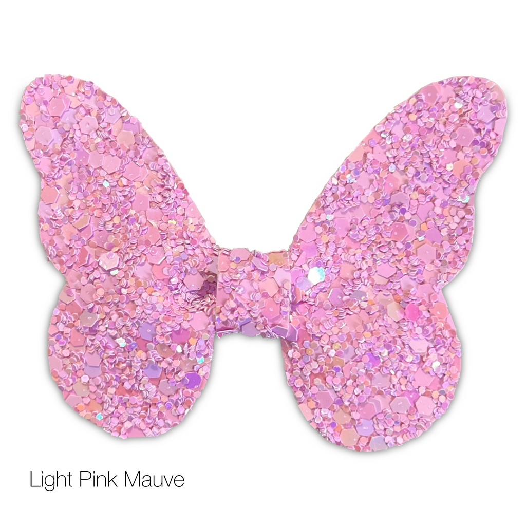 Glitter Butterfly Hair Bows *NEW COLORS ADDED!*-Clearance no slip hair clips-Flower No slip hair clips-Animal no slip hair clips-Star no slip hair clip-heart no slip hair clips-butterfly no slip hair clips-Moo G Clips