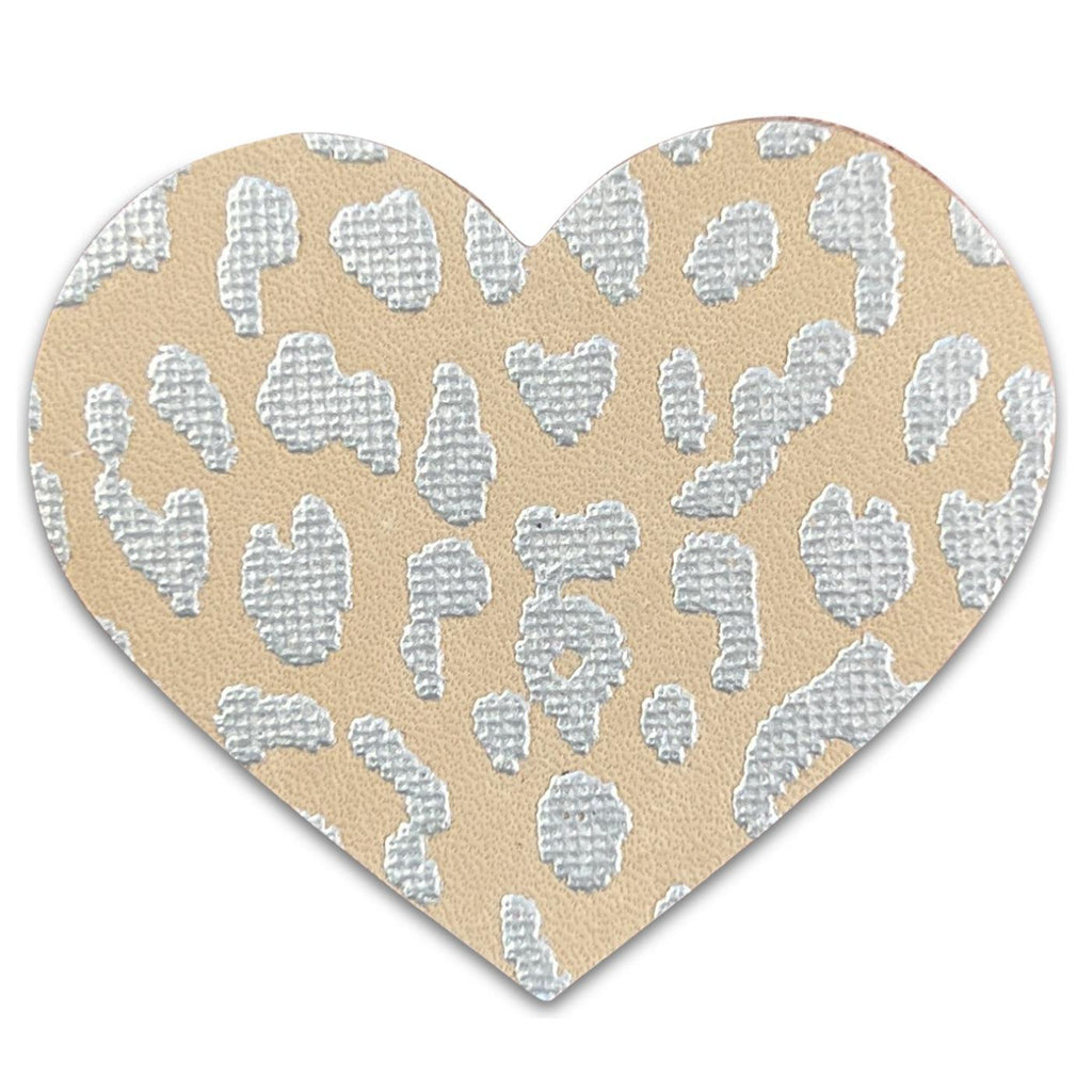 Leather Hearts *NEW colors added!*-no slip leather hair bows no slip leather hair clips-Moo G Clips