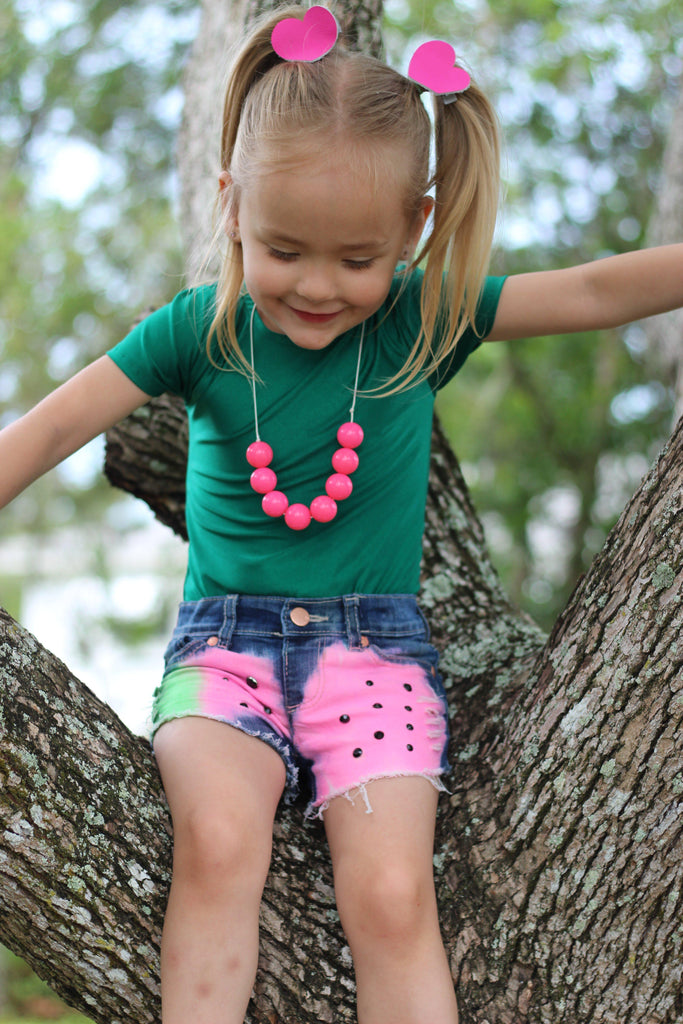 Leather Hearts *NEW colors added!*-no slip leather hair bows no slip leather hair clips-Moo G Clips