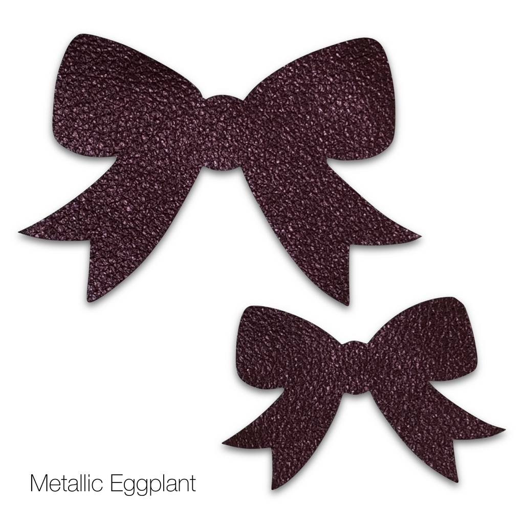 Leather School Girl Hair Bows-no slip leather hair bows no slip leather hair clips-Moo G Clips