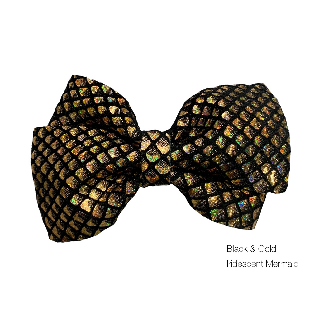 Lucy Leather Hair Bows-no slip leather hair bows no slip leather hair clips-Moo G Clips