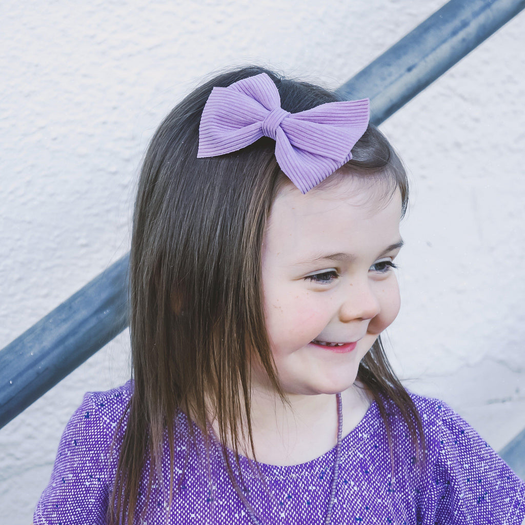 Lucy Leather Hair Bows-no slip leather hair bows no slip leather hair clips-Moo G Clips