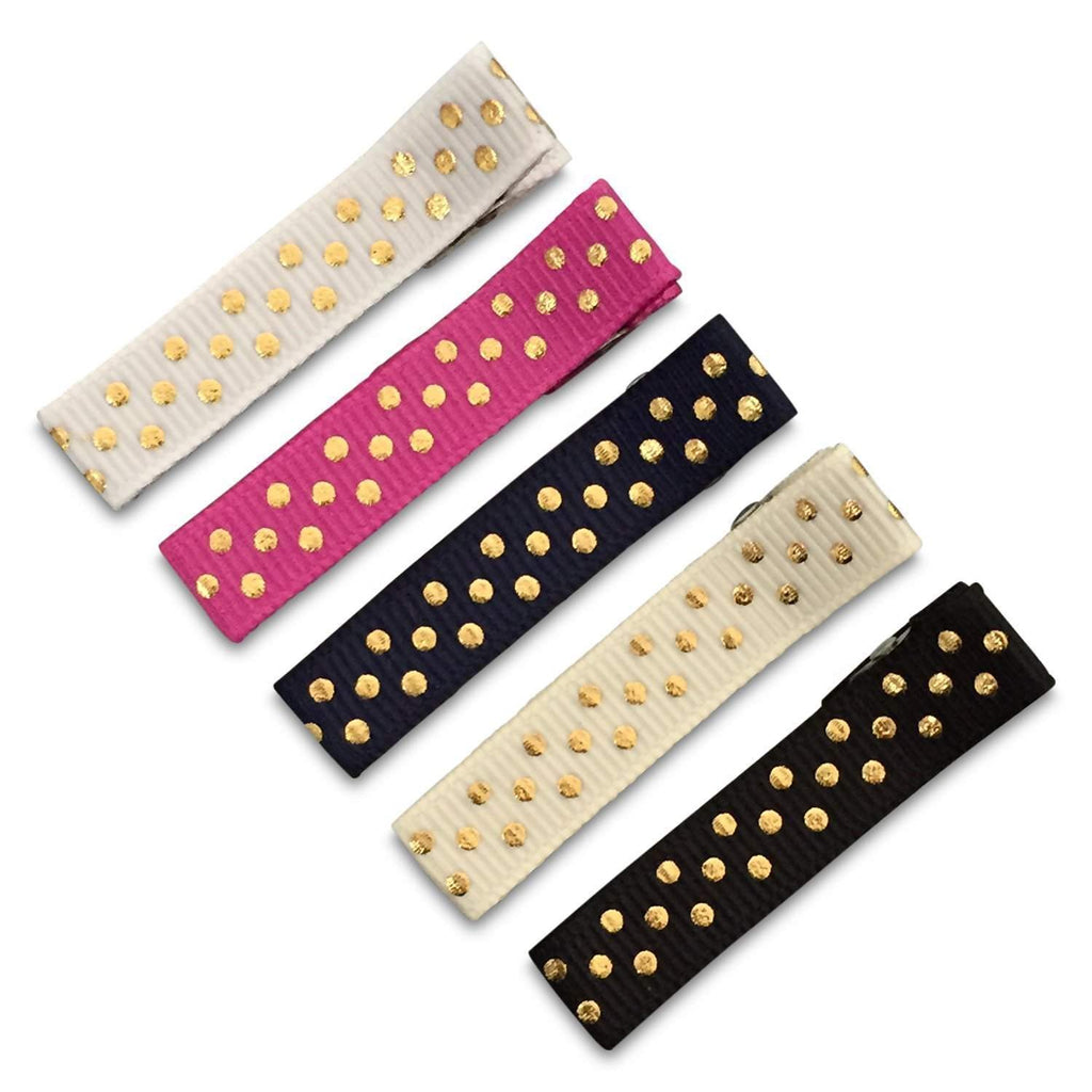 Simple Hair Clippies All Patterns-Petite Hair Clips - Girls Hair no slip Accessories - Party Clips Ponytail Bows-Moo G Clips
