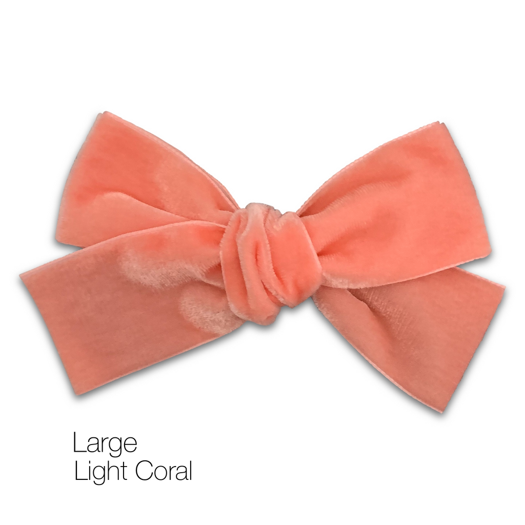 Hair Clips -Large Velvet Hair Bows - Baby Bows - Baby Gift-no slip velvet hair bows no slip velvethair clips-Moo G Clips