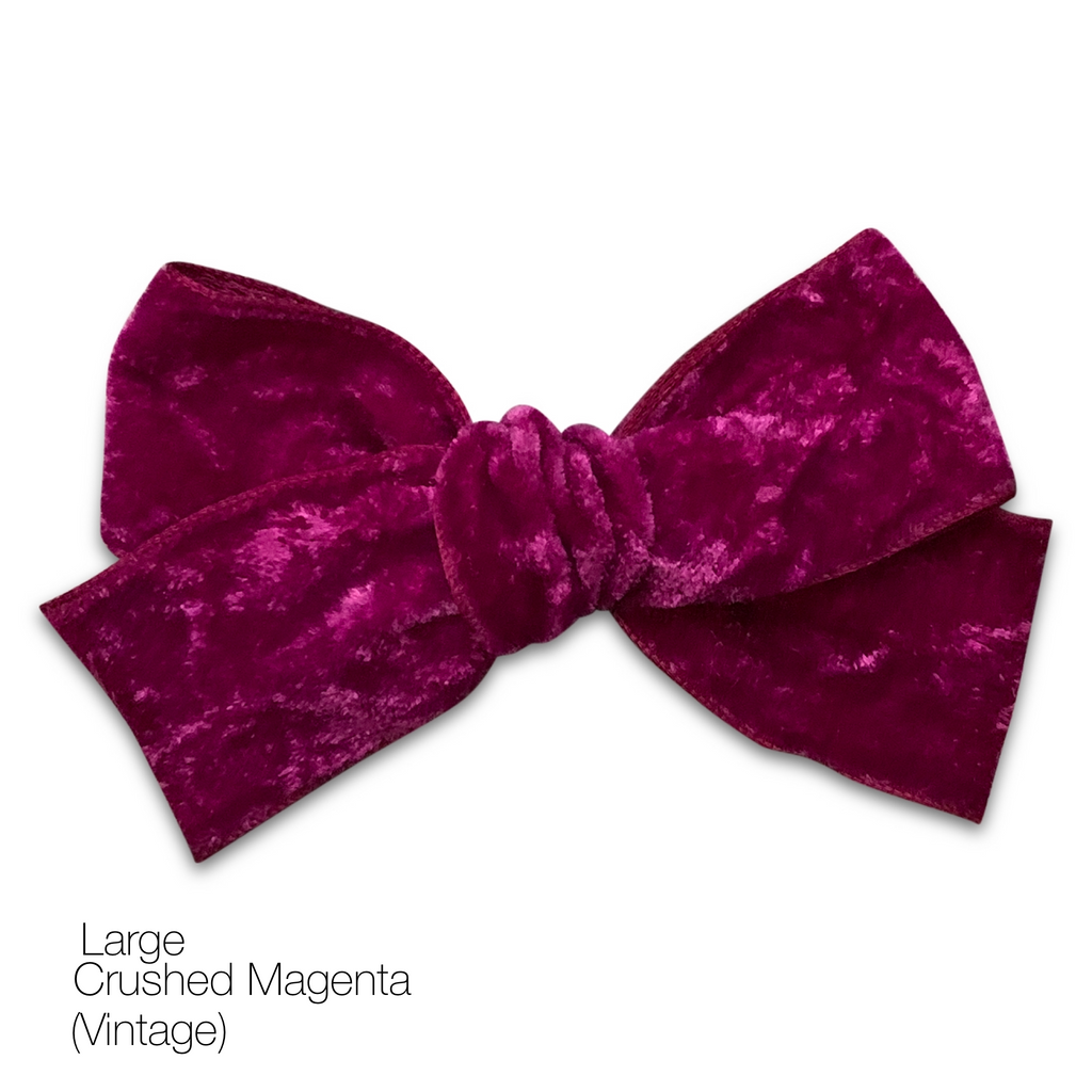 Hair Clips -Large Velvet Hair Bows - Baby Bows - Baby Gift-no slip velvet hair bows no slip velvethair clips-Moo G Clips