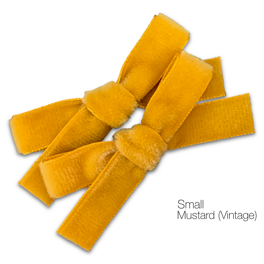 Hair Clips - Small Velvet Hair Bows - Baby Bows - Baby Gift-no slip velvet hair bows no slip velvethair clips-Moo G Clips
