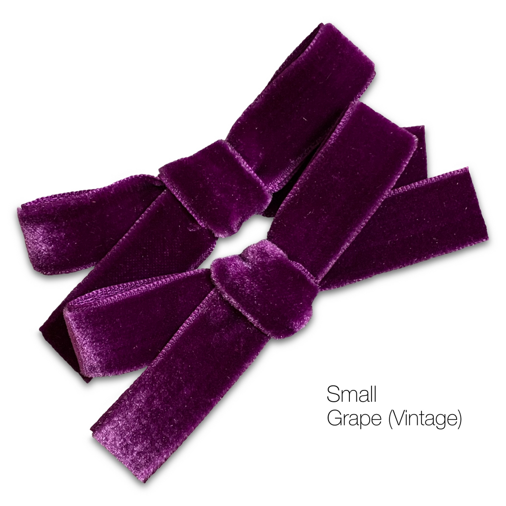 Hair Clips - Small Velvet Hair Bows - Baby Bows - Baby Gift-no slip velvet hair bows no slip velvethair clips-Moo G Clips