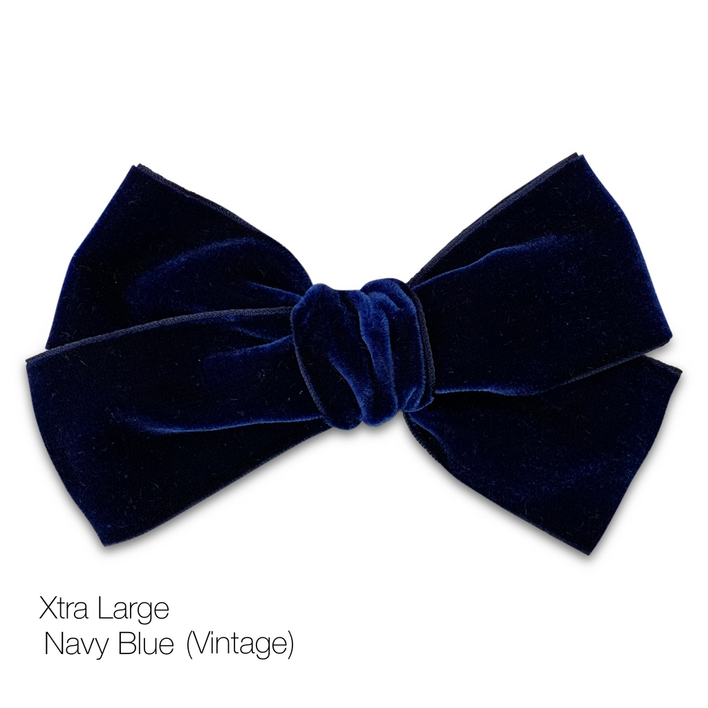 Hair Clips -XLarge Velvet Hair Bows - Baby Bows - Baby Gift-no slip velvet hair bows no slip velvethair clips-Moo G Clips