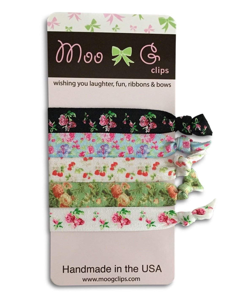 Hair Ties All-ponytail holders - party favor - girls hair accessories-Moo G Clips