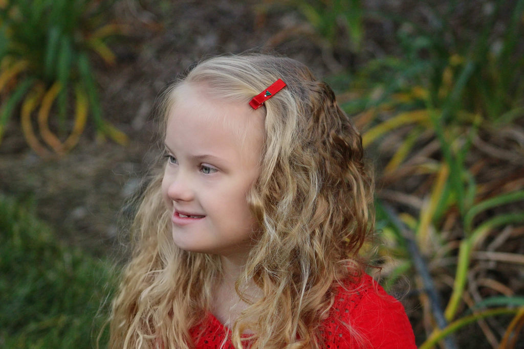 Holiday Specialty Clippies-crystal hair clips - no slip holiday hair clips with crystals -Moo G Clips