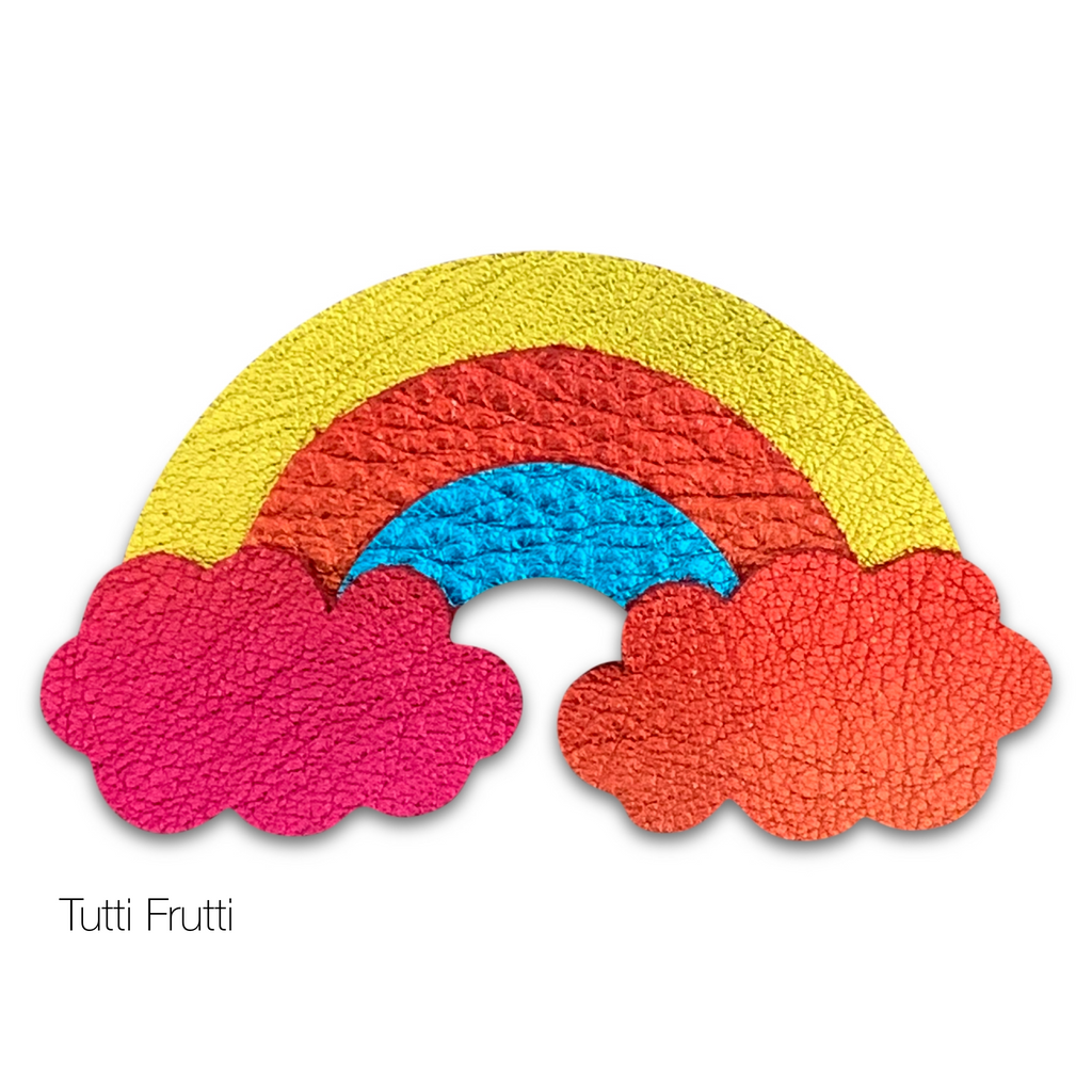 LIMITED EDITION Leather Rainbow-Rainbow Hair Bows-no slip leather hair bows no slip leather hair clips-Moo G Clips