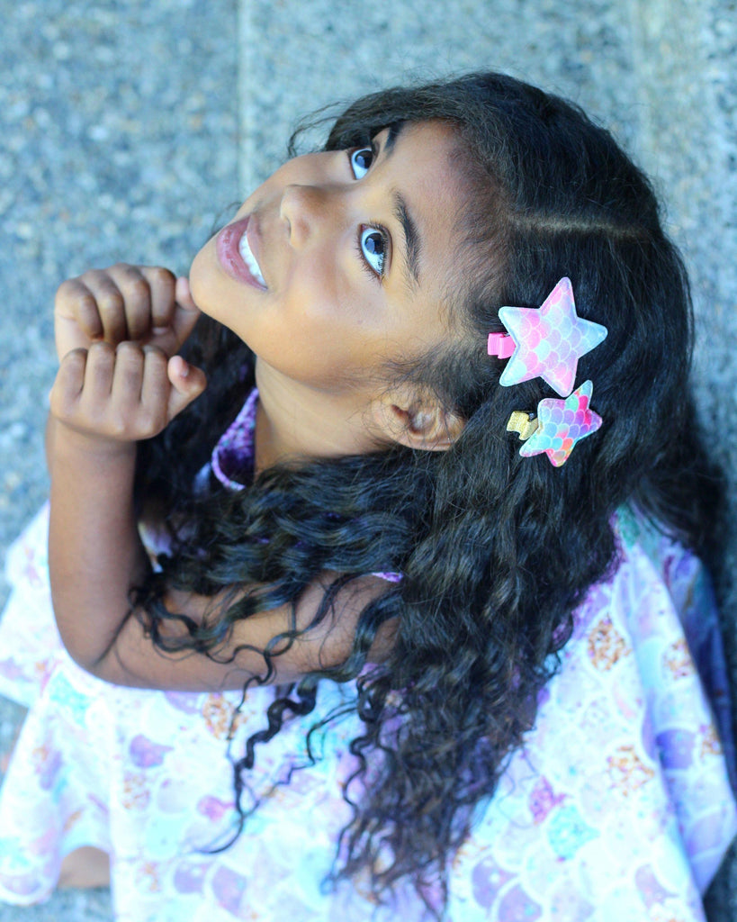 Mermaid Applique Hair Clips-Clearance no slip hair clips-Flower No slip hair clips-Animal no slip hair clips-Star no slip hair clip-heart no slip hair clips-butterfly no slip hair clips-Moo G Clips