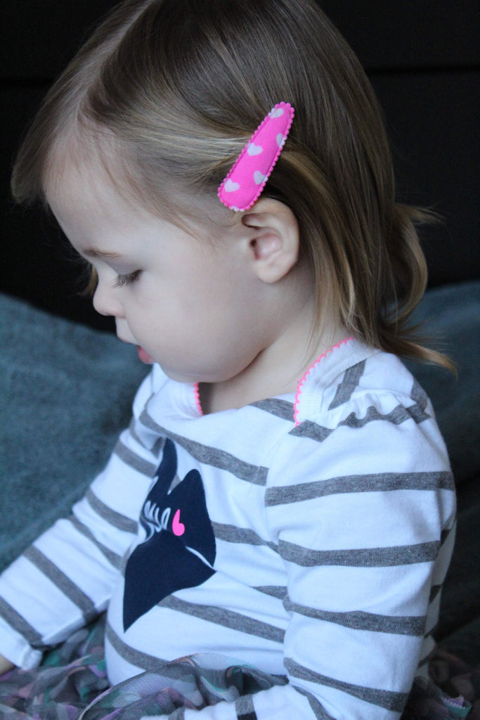 Patterned Larger Simple Snap Clip Sets-snap clip hair clip - no slip hair accessories - party favor- baby-Moo G Clips