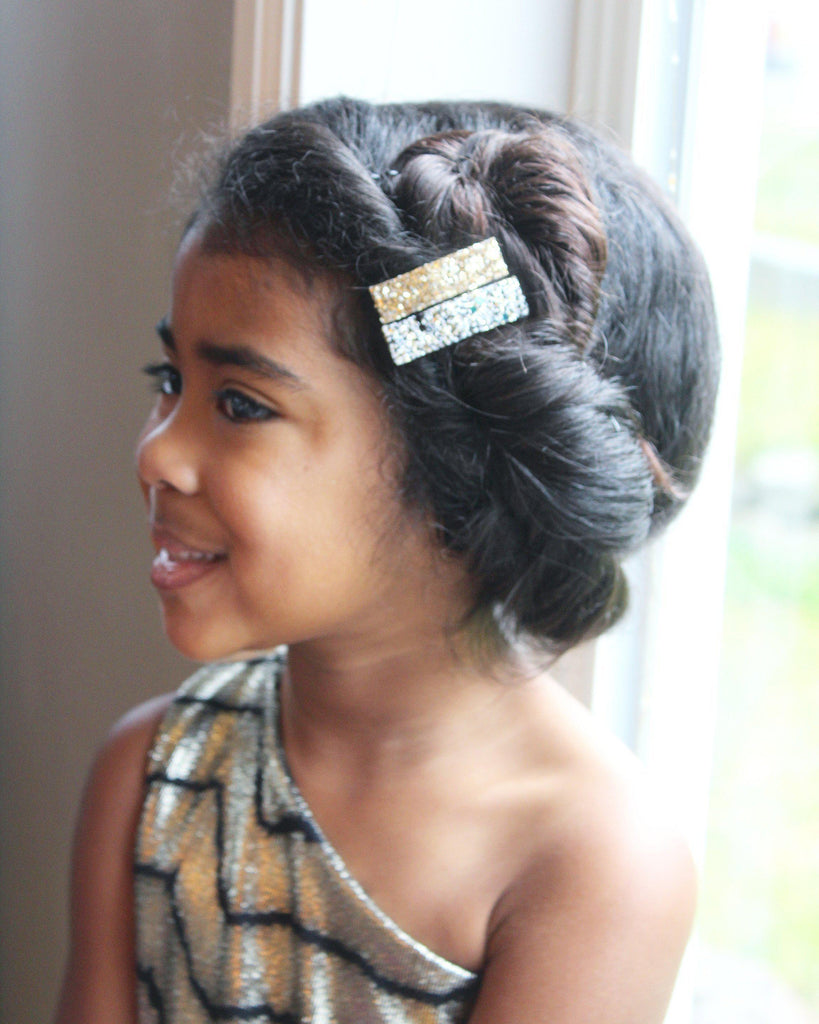 Small Glitter Snap Clip Sets *NEW COLORS ADDED!*-party favors glitter snap hair clips-Moo G Clips