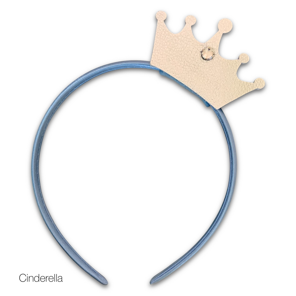 Special Edition Princess Inspired Leather Crown Hair Clips & Bands-no slip leather hair bows no slip leather hair clips-Moo G Clips