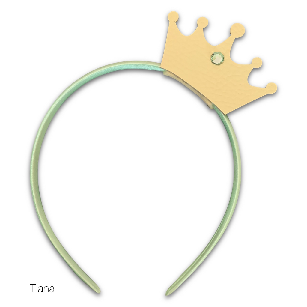 Special Edition Princess Inspired Leather Crown Hair Clips & Bands-no slip leather hair bows no slip leather hair clips-Moo G Clips