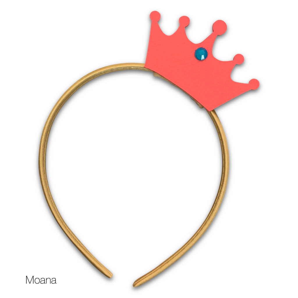 Special Edition Princess Inspired Leather Crown Hair Clips & Bands-no slip leather hair bows no slip leather hair clips-Moo G Clips