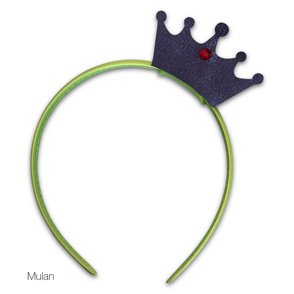 Special Edition Princess Inspired Leather Crown Hair Clips & Bands-no slip leather hair bows no slip leather hair clips-Moo G Clips