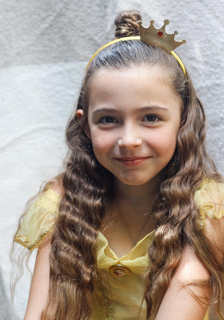 Special Edition Princess Inspired Leather Crown Hair Clips & Bands-no slip leather hair bows no slip leather hair clips-Moo G Clips