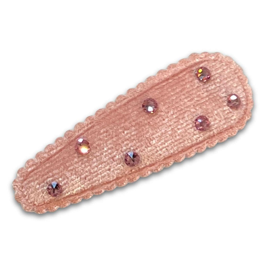 Specialty Crystal Velvet Larger Snap Clips *NEW COLORS ADDED!*-no slip crystal hair clips - no slip crystal snap clips - no slip crystal hair bows-Moo G Clips