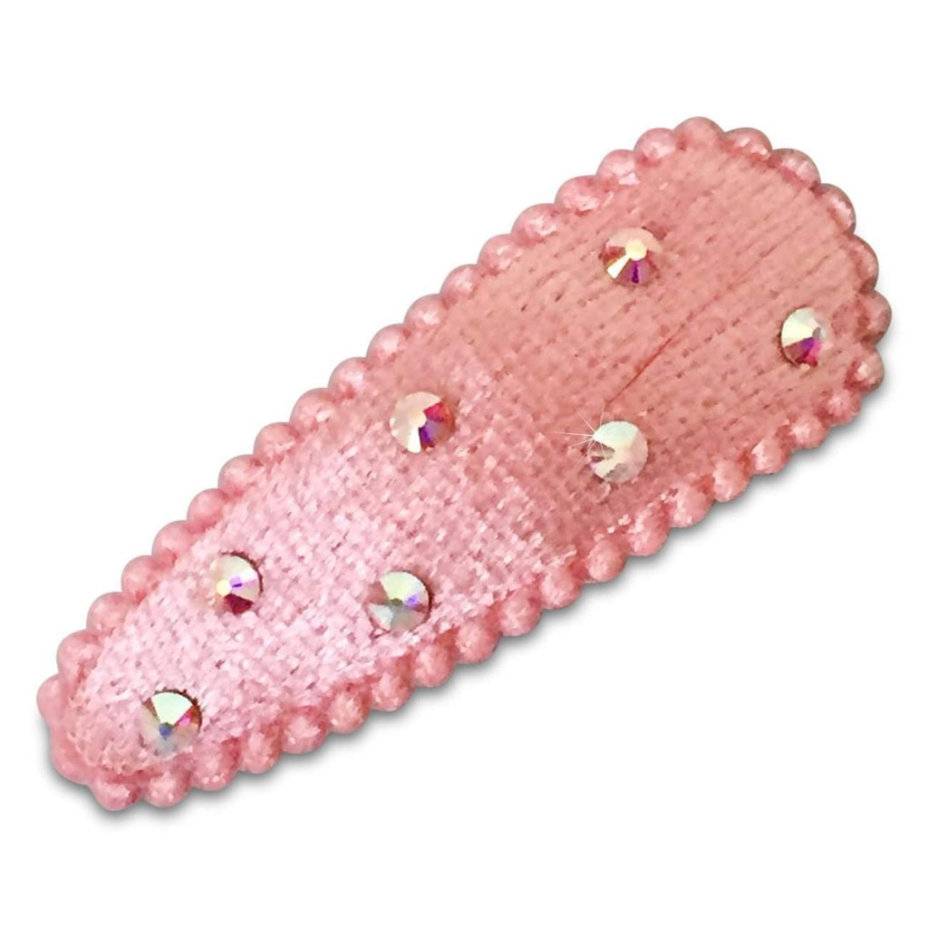 Specialty Crystal Velvet Larger Snap Clips *NEW COLORS ADDED!*-no slip crystal hair clips - no slip crystal snap clips - no slip crystal hair bows-Moo G Clips