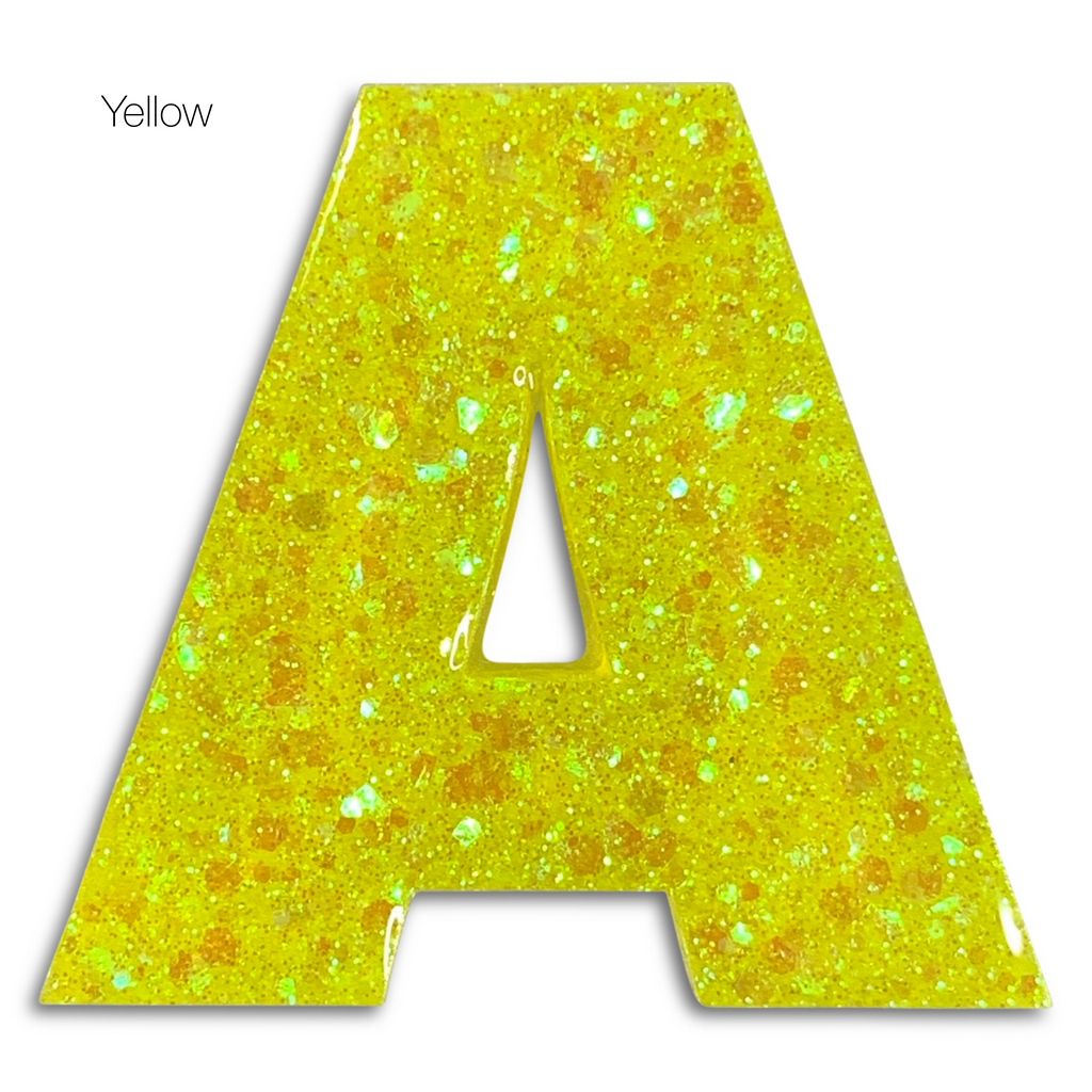 Resin Alphabet Initial Statement Personalized Hair Clips, Pins, & Magnets-no slip leather hair bows no slip leather hair clips-Moo G Clips