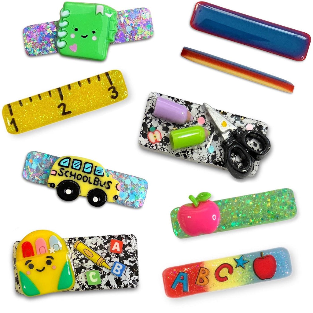 Back to School Resin Hair Clips-Clearance no slip hair clips-Flower No slip hair clips-Animal no slip hair clips-Star no slip hair clip-heart no slip hair clips-butterfly no slip hair clips-Moo G Clips