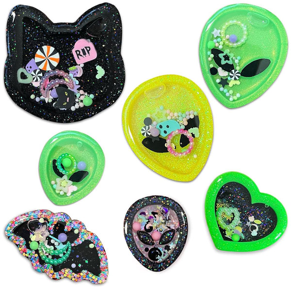Bold Halloween Resin Liquid Shaker Hair Clips-Clearance no slip hair clips-Flower No slip hair clips-Animal no slip hair clips-Star no slip hair clip-heart no slip hair clips-butterfly no slip hair clips-Moo G Clips