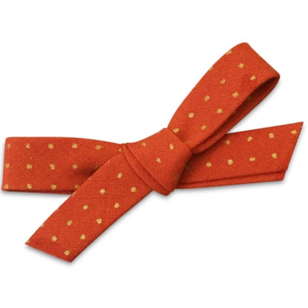 Ella Hair Bows - Fall & Winter Prints-no slip cotton fabric hair bows no slip fabric cotton hair clips-Moo G Clips