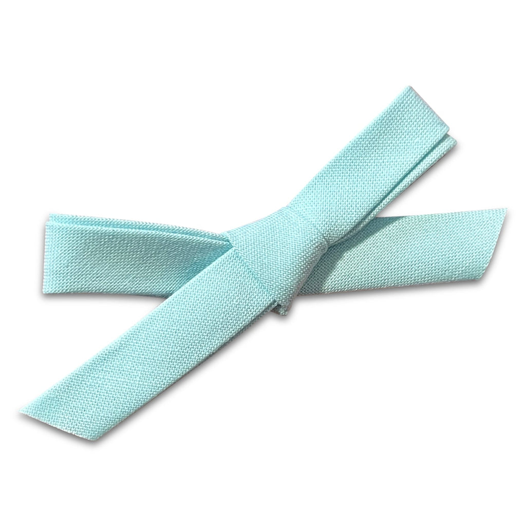 Ella Hair Bows - Spring & Summer Solids-no slip cotton fabric hair bows no slip fabric cotton hair clips-Moo G Clips