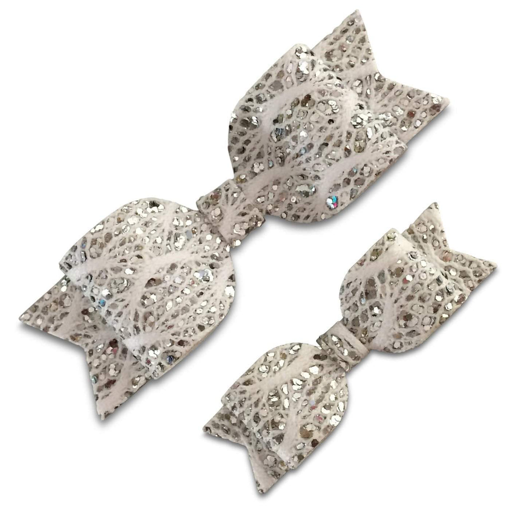 Glitter Lace Kate Hair Bows- *BEING DISCONTINUED*-Clearance no slip hair clips-Flower No slip hair clips-Animal no slip hair clips-Star no slip hair clip-heart no slip hair clips-butterfly no slip hair clips-Moo G Clips