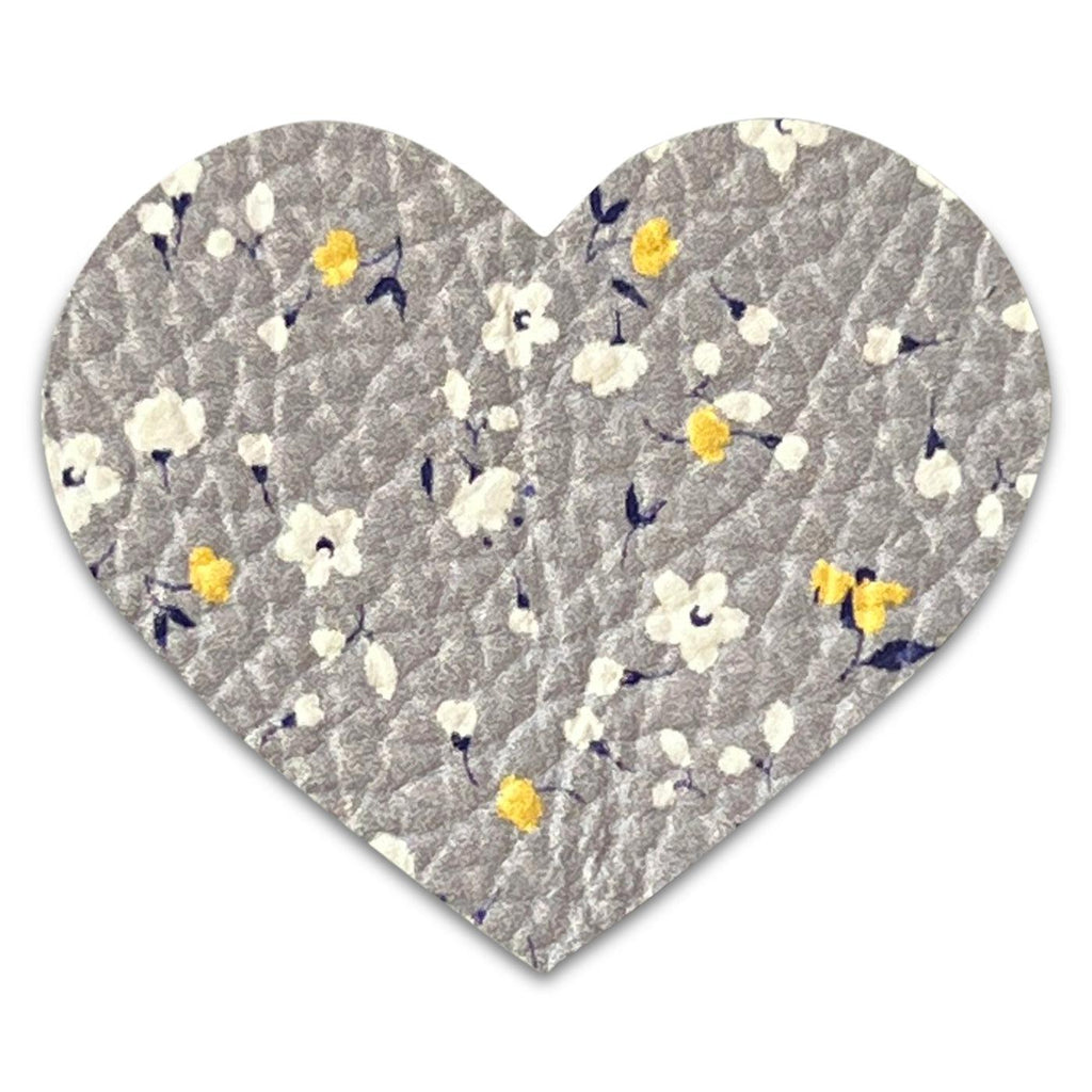 Golden Afternoon Garden Leather Hearts *NEW!*-no slip leather hair bows no slip leather hair clips-Moo G Clips