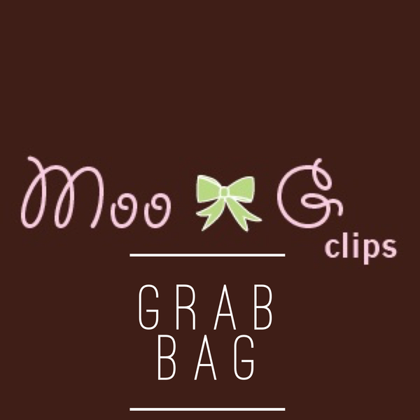 Large Moo G Grab Bag!-Moo G hair bows Grab Bag - no slip hair clip grab bag - birthday gift-Moo G Clips