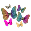 Leather Butterfly Hair Bows - Metallics-leather butterfly hair accessories - no slip clip - party hair bows - spring hair accessories - easter hair bows -Moo G Clips