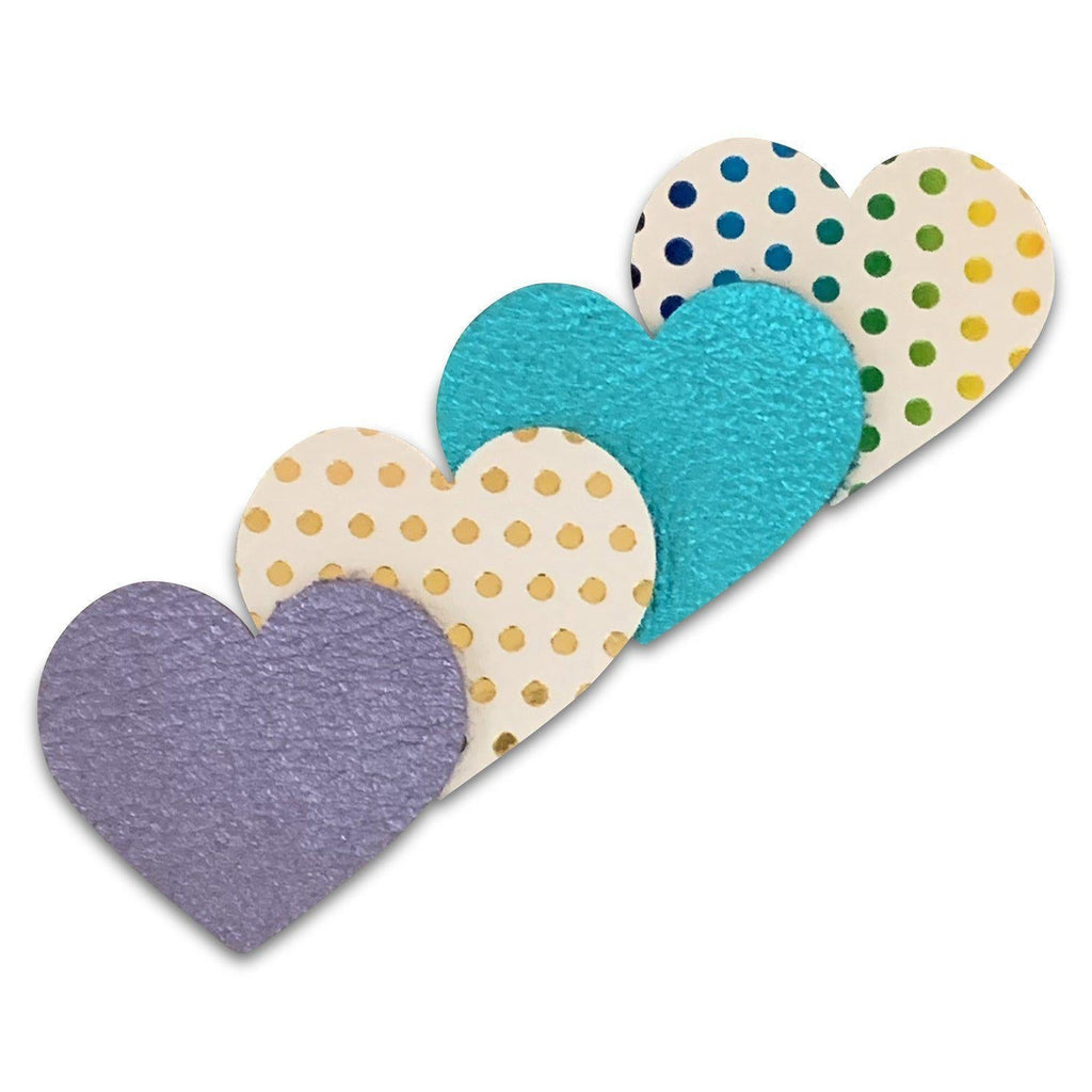 Leather Hearts *NEW colors added!*-no slip leather hair bows no slip leather hair clips-Moo G Clips