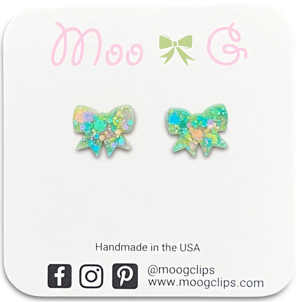 Pastel Glitter Bow Resin Earrings-Clearance no slip hair clips-Flower No slip hair clips-Animal no slip hair clips-Star no slip hair clip-heart no slip hair clips-butterfly no slip hair clips-Moo G Clips