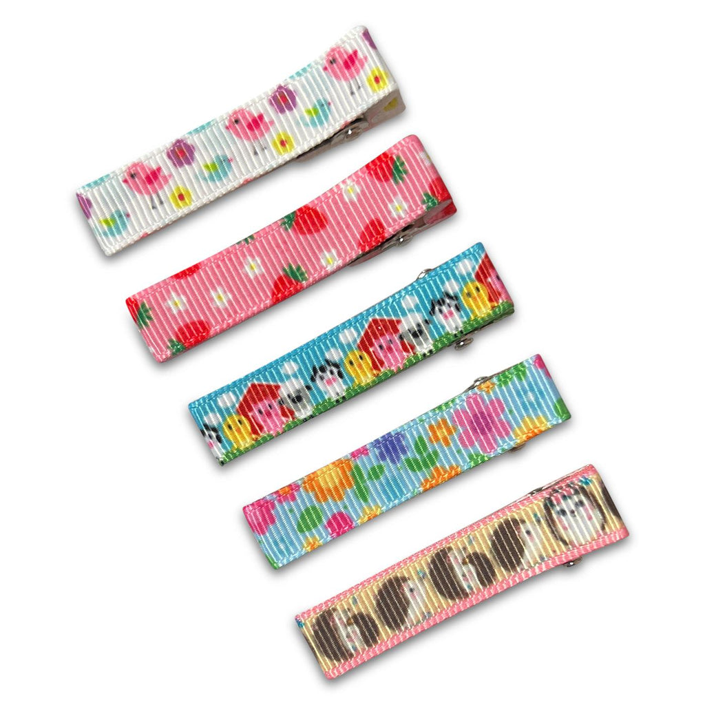 Simple Hair Clippies All Patterns-Petite Hair Clips - Girls Hair no slip Accessories - Party Clips Ponytail Bows-Moo G Clips